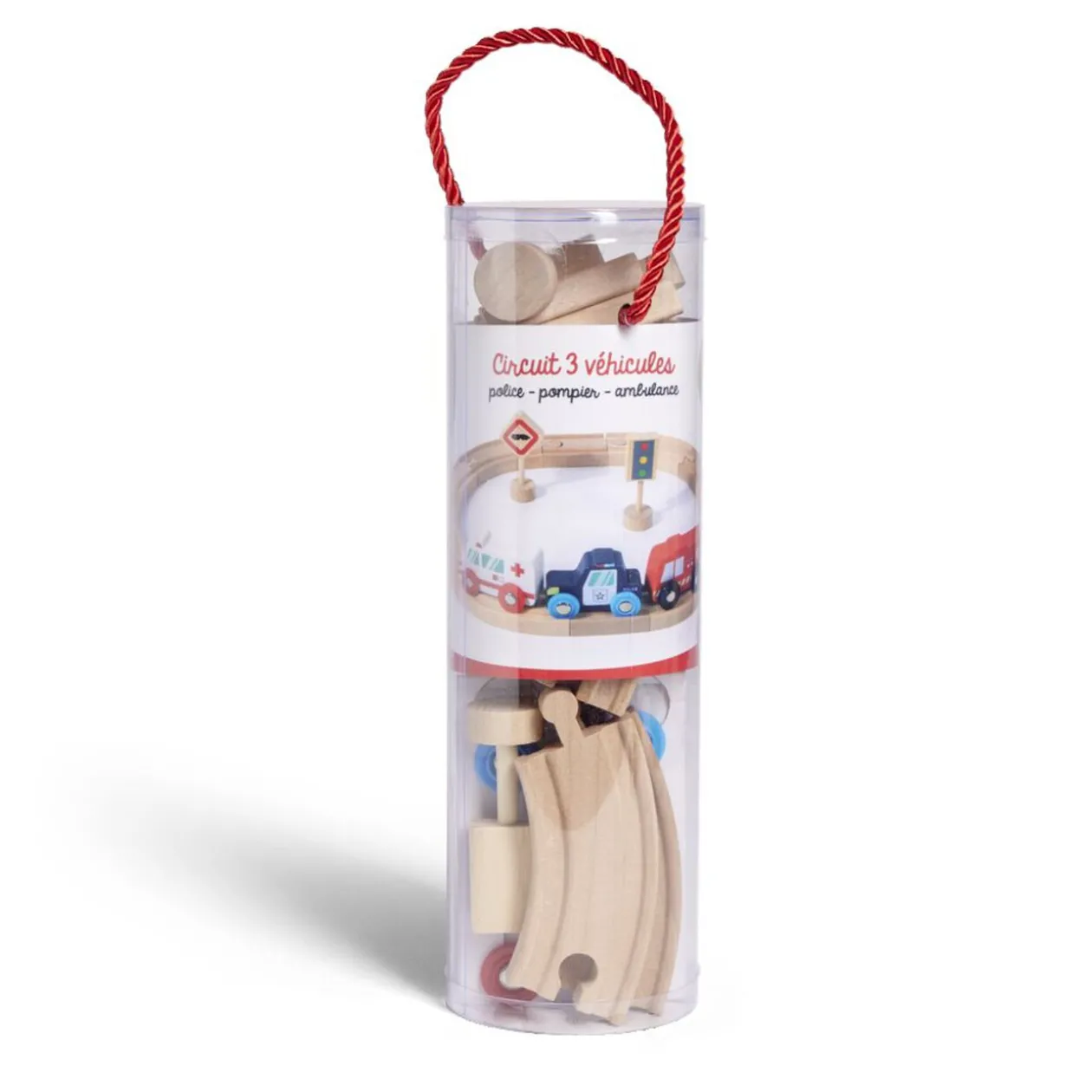 Circuit véhicule en bois 24 pièces 30x26cm - 3 modèles