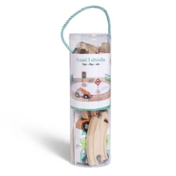 Circuit véhicule en bois 24 pièces 30x26cm - 3 modèles