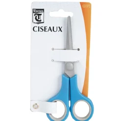 Ciseau droitier plastique bleu