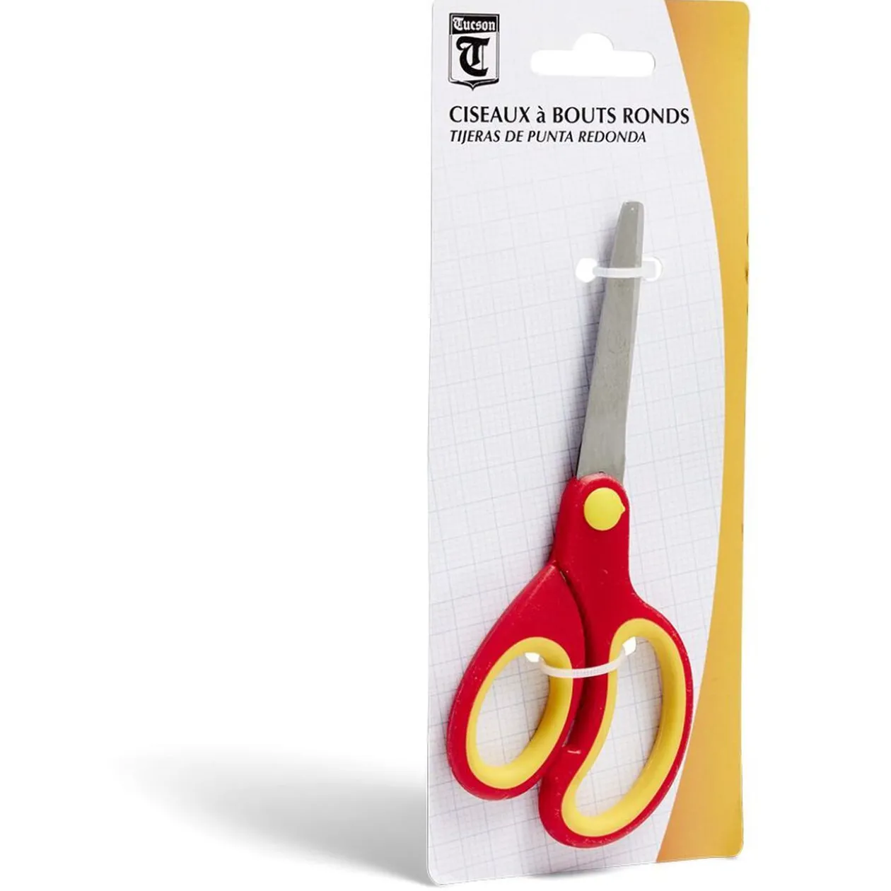 Ciseaux bout rond bleu ou rouge