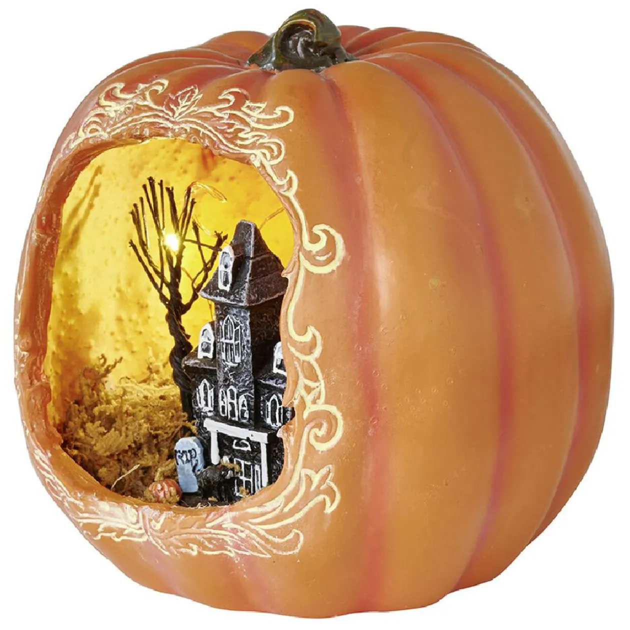 Citrouille scène lumineuse Halloween