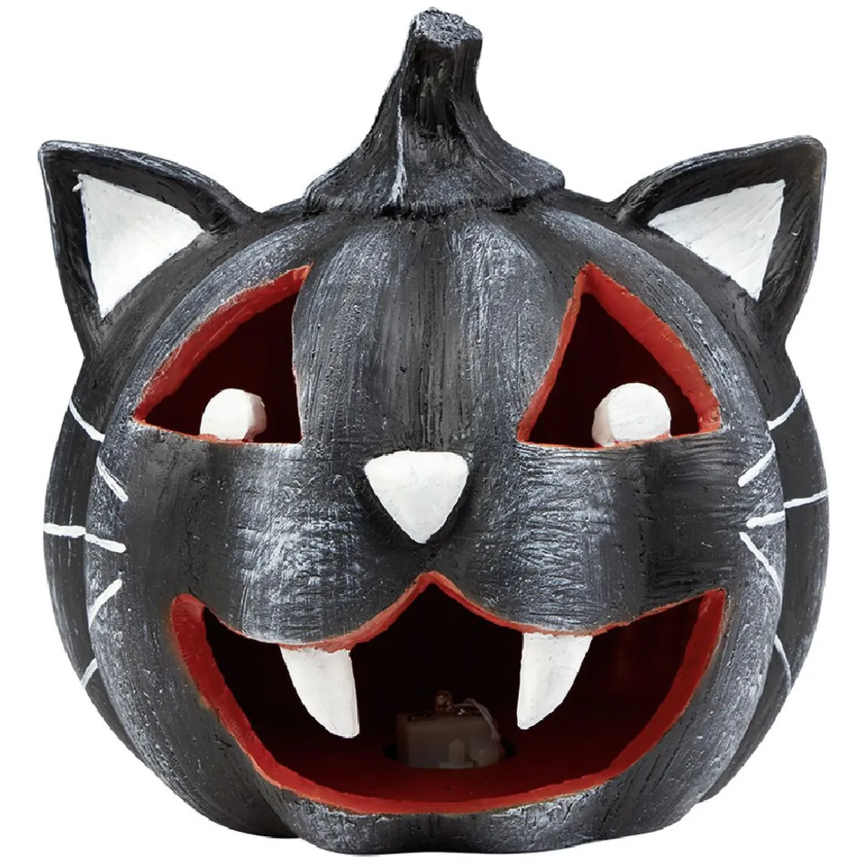 Citrouille tête de chat led couleur changeante décoration Halloween