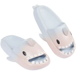 Claquette plastique requin rose et bleu T36 à 45