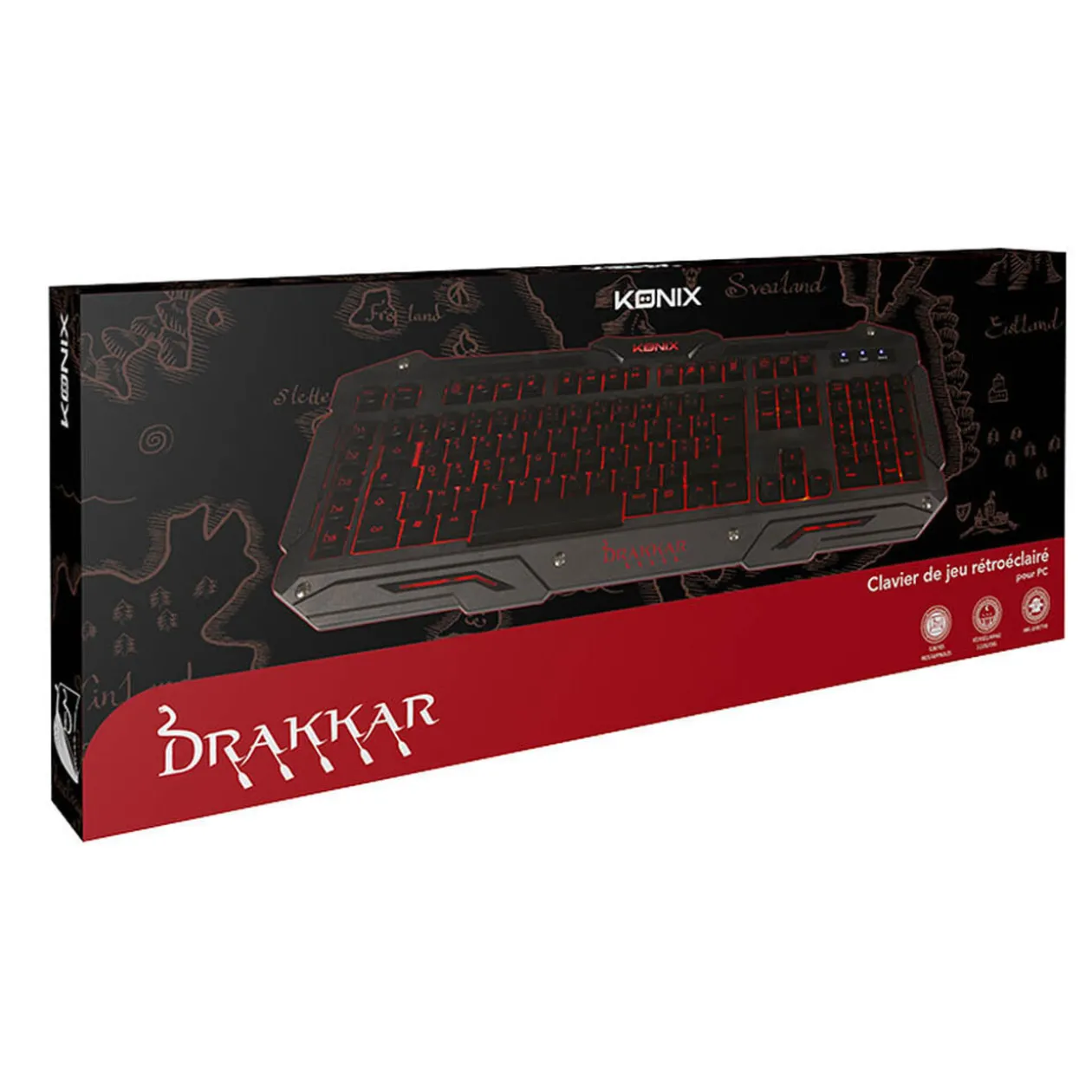 Clavier gamig Midgard rétroéclairé 3 couleurs