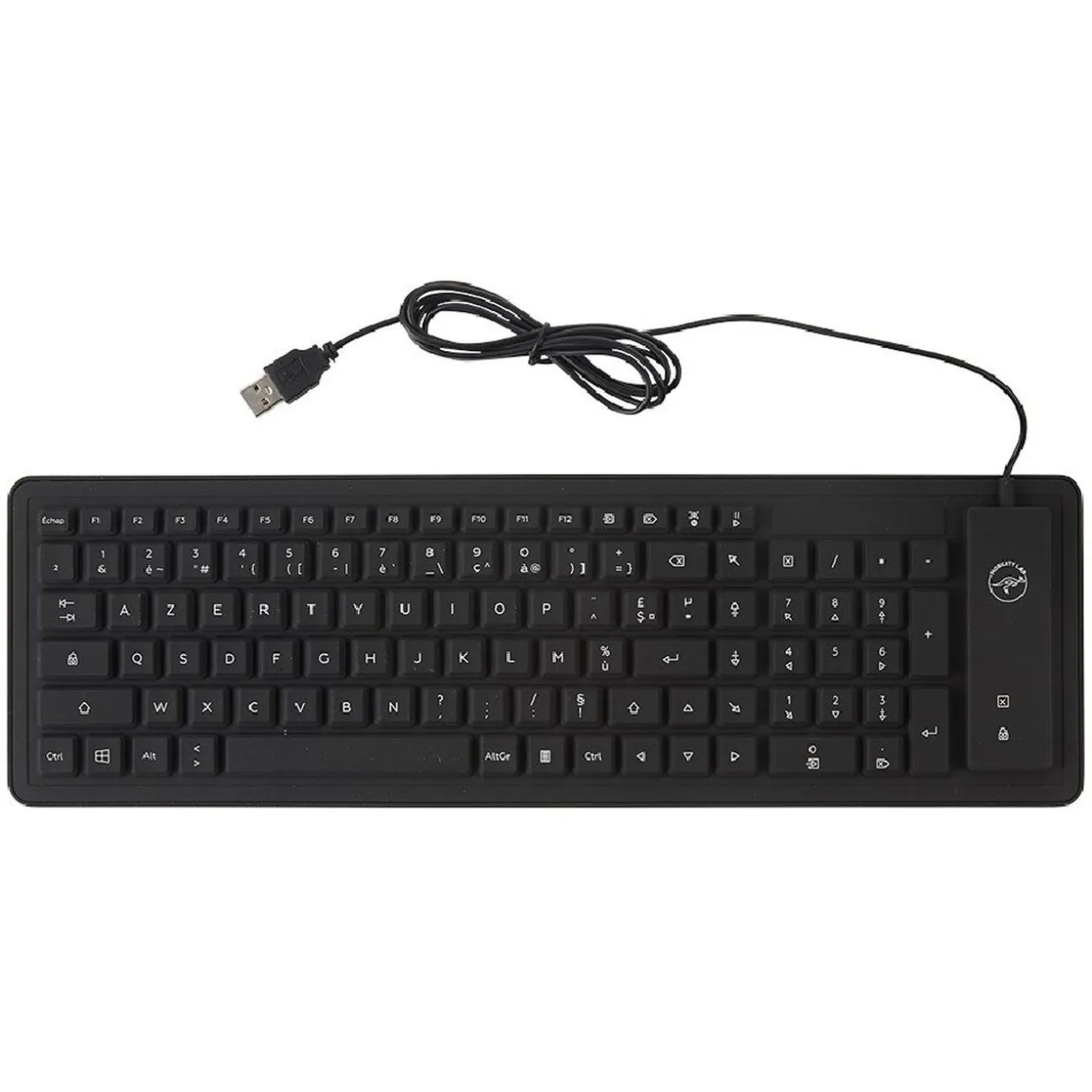 Clavier souple pvc flexible noir