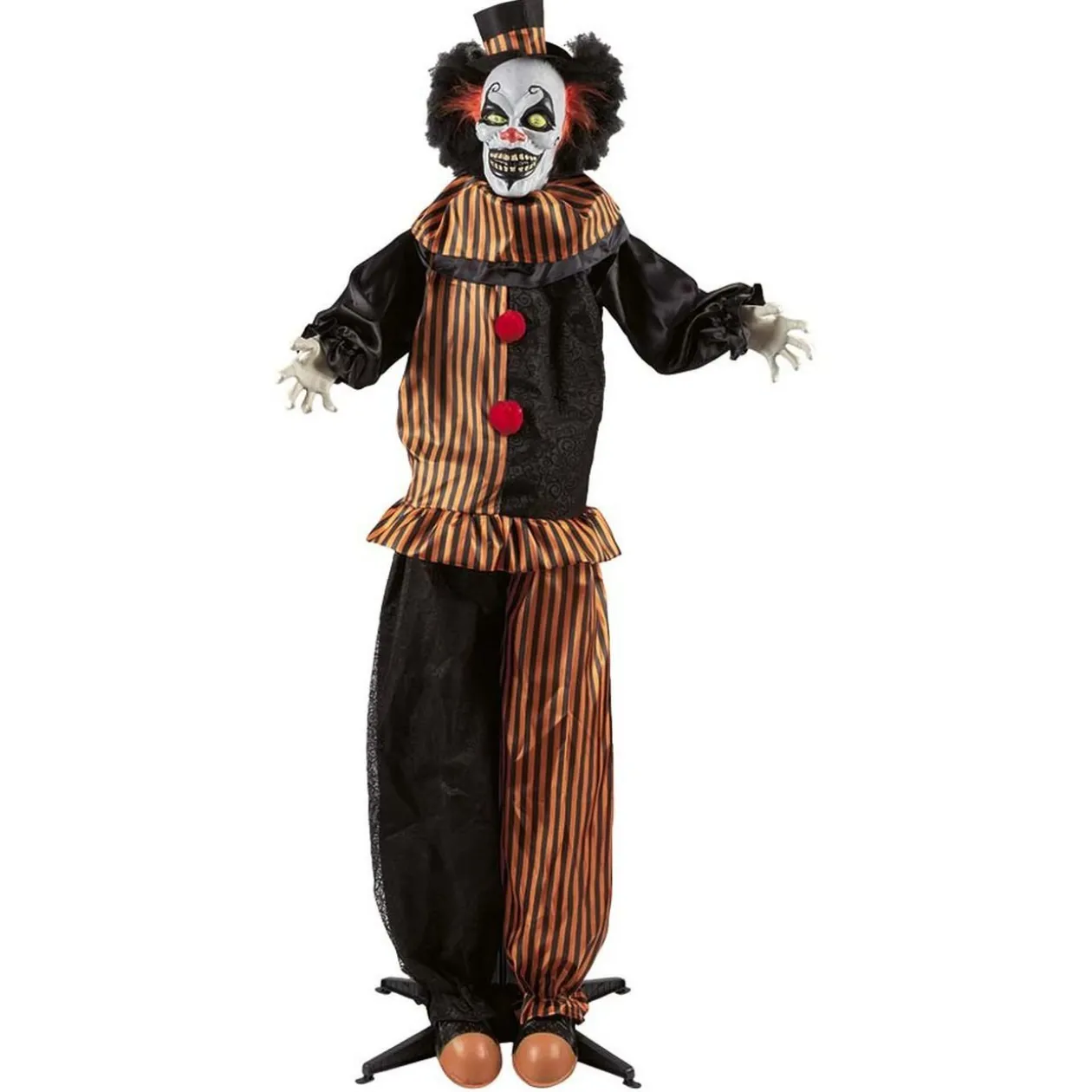 Clown animé Halloween lumineux et sonore H170 cm