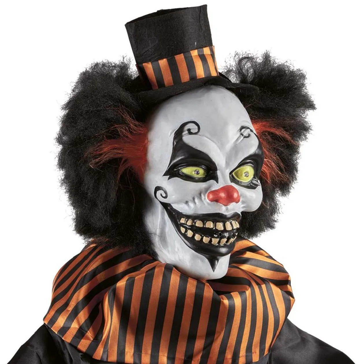 Clown animé Halloween lumineux et sonore H170 cm