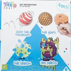 Coffret 4 en 1 balle et slime
