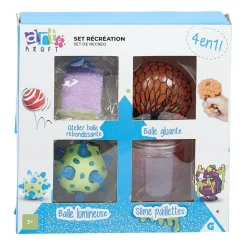 Coffret 4 en 1 balle et slime