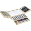 Coffret à peinture en bois 83 pièces