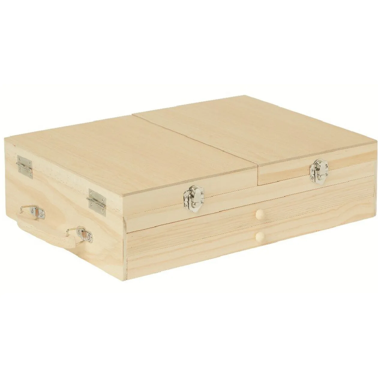 Coffret à peinture en bois 83 pièces