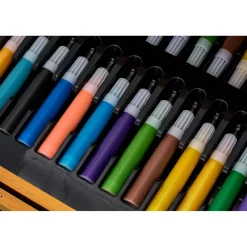 Coffret artiste en bois dessin et peinture 174 pièces