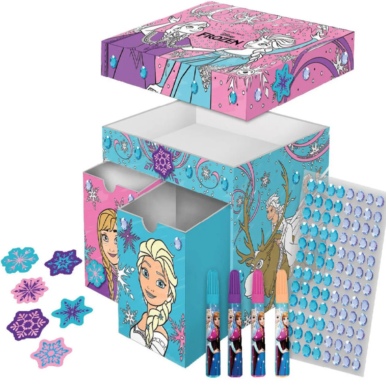 Coffret bijoux lumineux à colorier