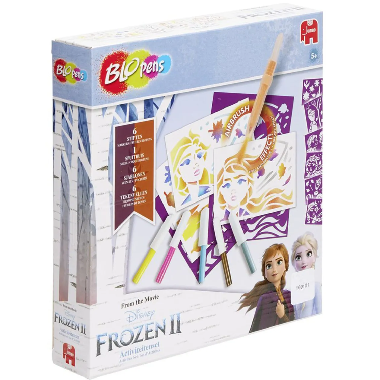 Coffret Blopens La Reine des Neiges stylo souffleur 19 pièces