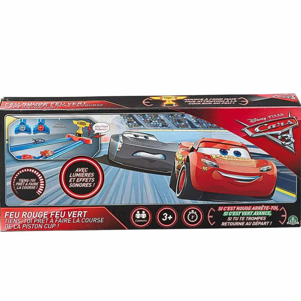 Coffret Cars piste feu rouge feu vert lumineux et sonore