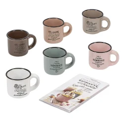 Coffret Chantilly guimauve et chocolat avec livre de recette et 6 mugs