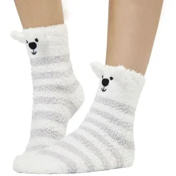 Coffret chaussettes de Noël cocooning modèle Ours blanc gris