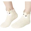 Coffret chaussettes en maille doudou motif Renne beige doré