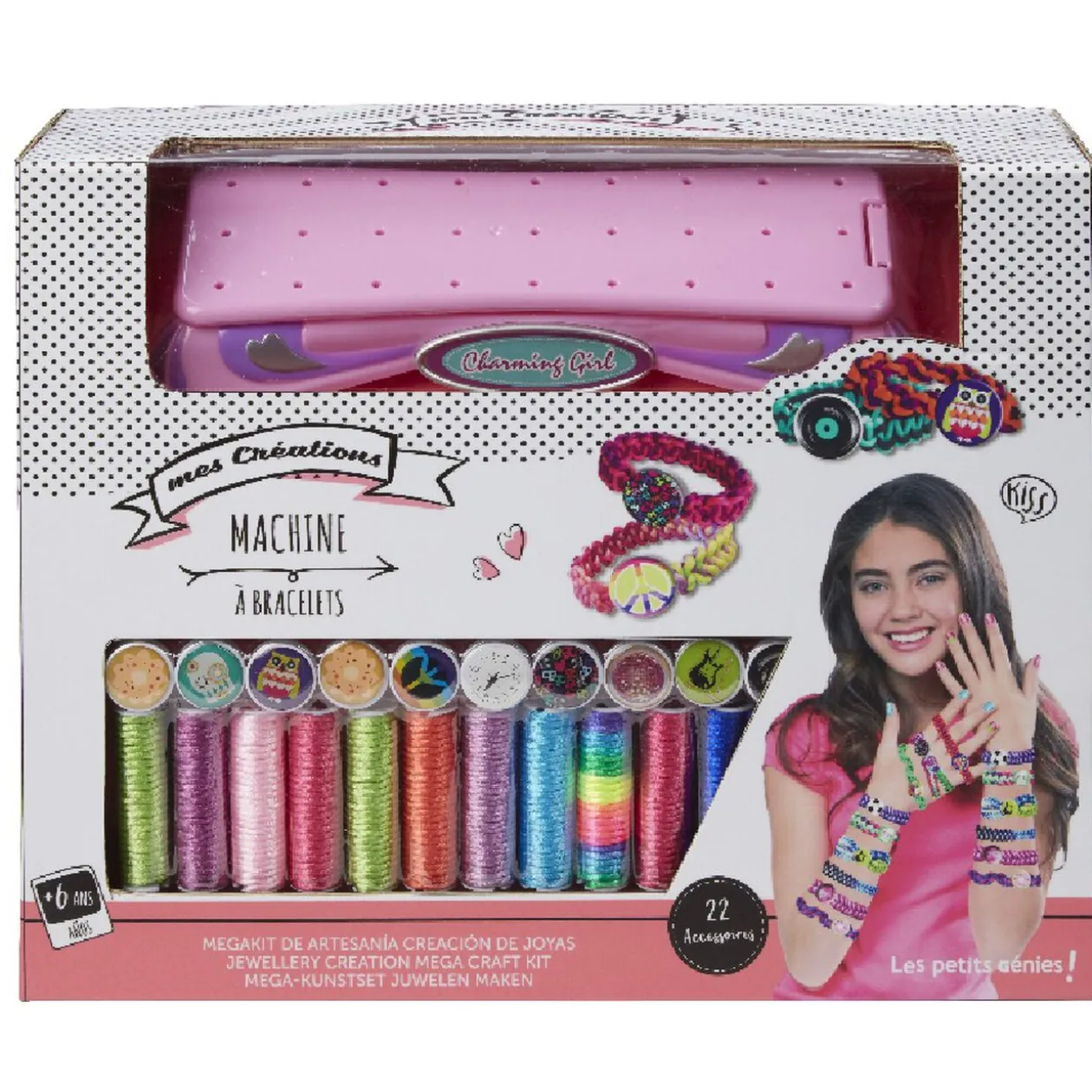 Coffret créatif beauté machine à bracelets rose