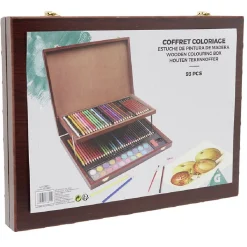 Coffret de coloriage en bois