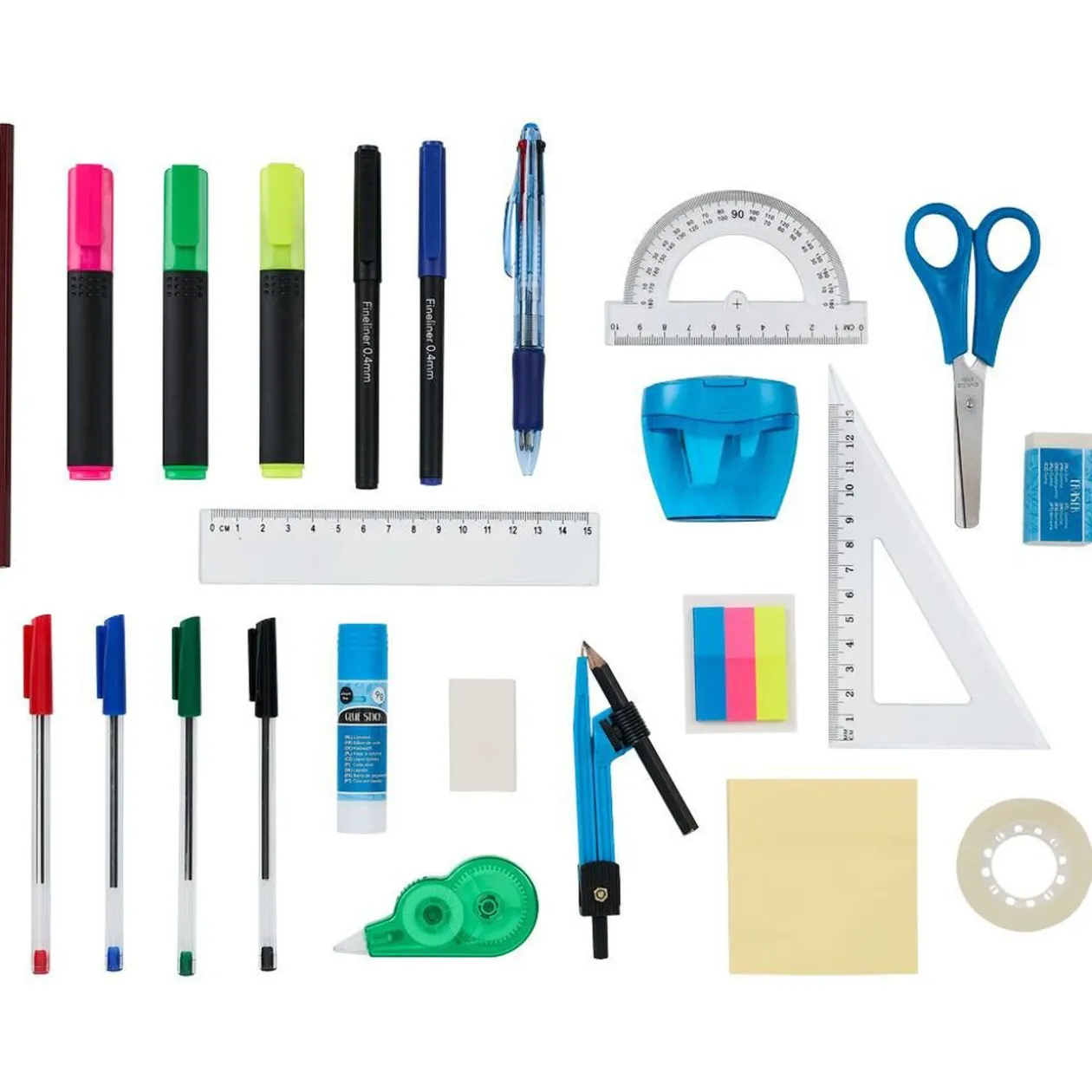 Coffret essentiels d'école 38 pièces