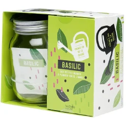 Coffret Prenez-en de la graine Basilic avec graine, bocal et livret