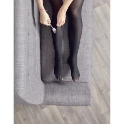 Collant indéchirable extensible semi opaque noir