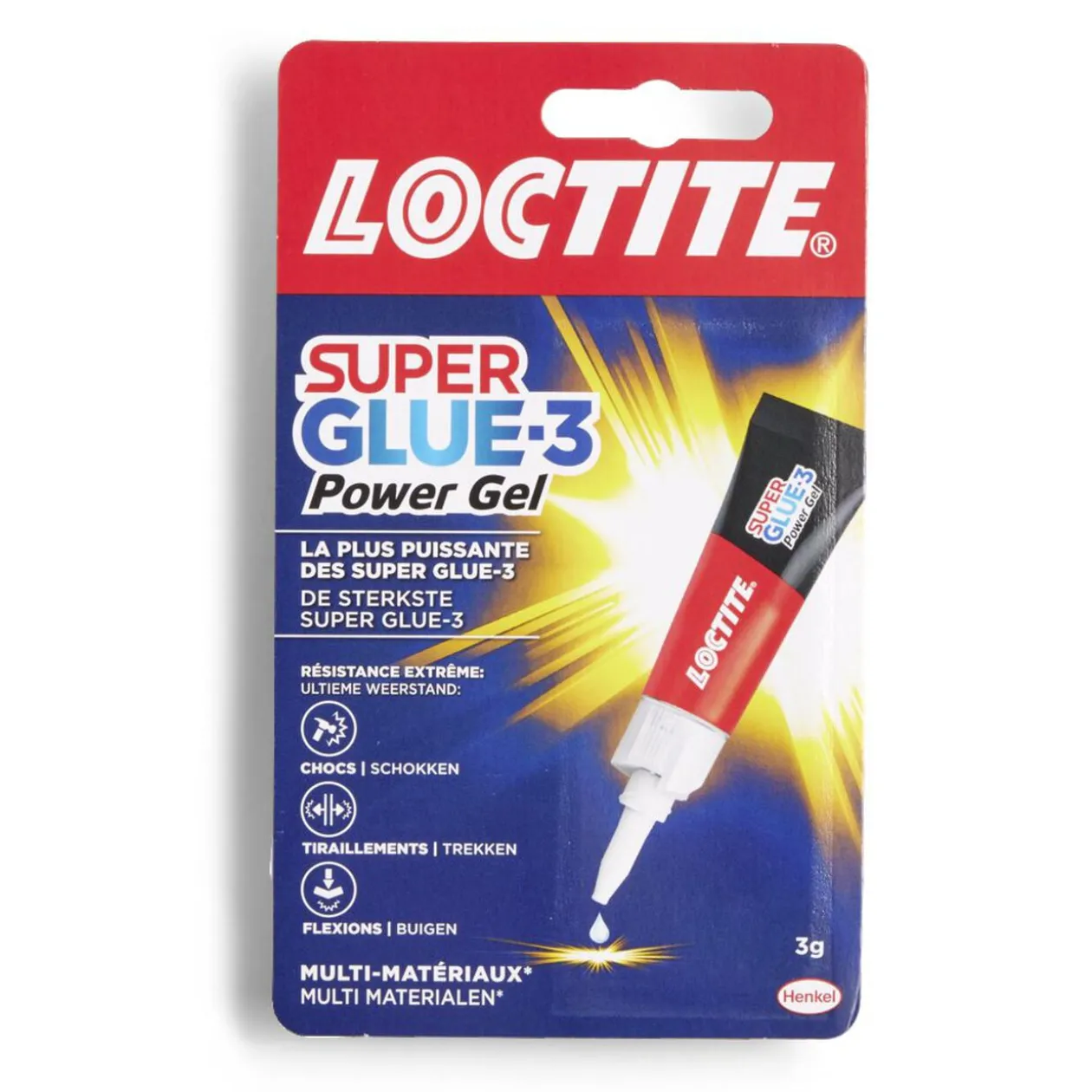 Colle instantanée Superglue 3 Power Gel Loctite - Tube de 3g