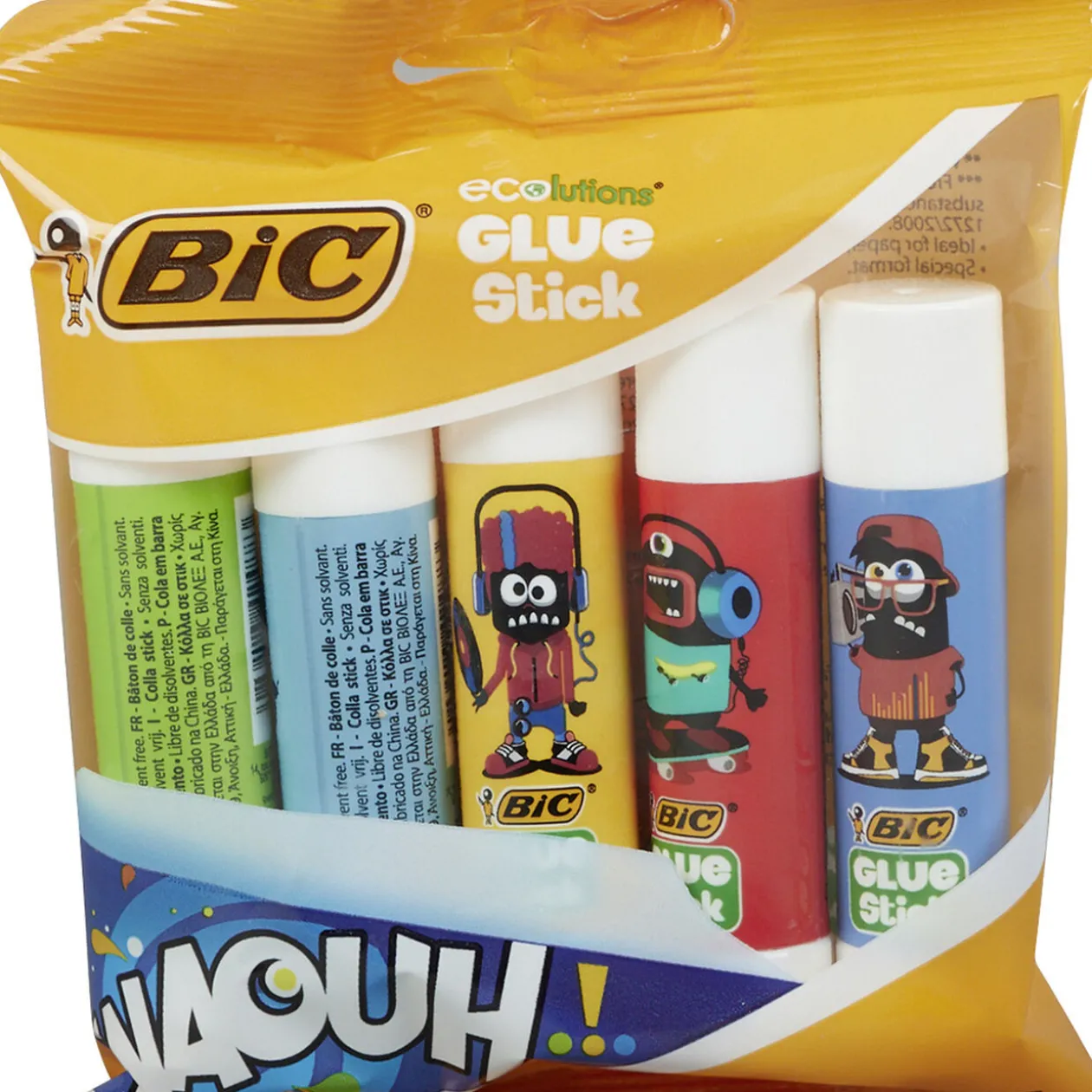 Colle stick Bic décorée x5