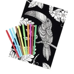 Coloriage velours avec 10 feutres