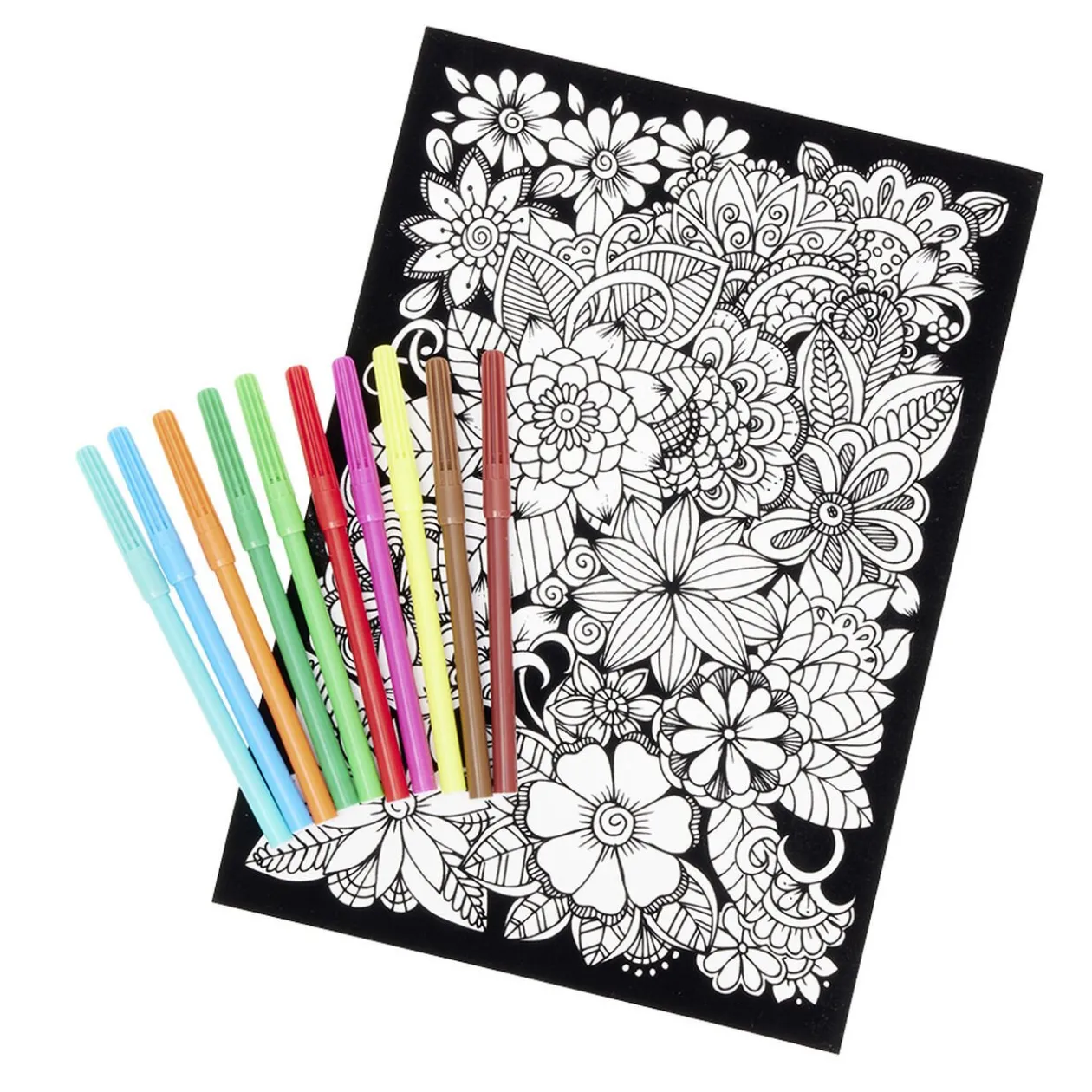 Coloriage velours avec 10 feutres
