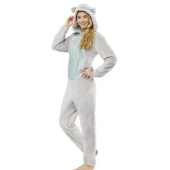 Combinaison pyjama Koala gris et bleu pailleté Taille L