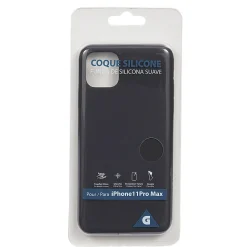 Coque en silicone iPhone Pro Max noir