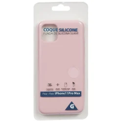 Coque en silicone iPhone Pro Max rose