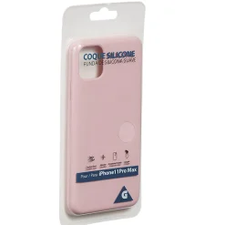 Coque en silicone iPhone Pro Max rose