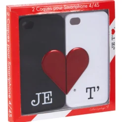 Coque pour Smartphone Je T aime x2