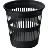 Corbeille à papier ajourée noire 12L