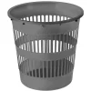 Corbeille à papier en plastique gris 12L
