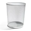 Corbeille à papier métal mesh gris Ø29,5xH25,5cm