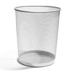 Corbeille à papier métal mesh gris Ø29,5xH25,5cm