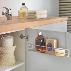 Corbeille salle de bain à suspendre grise Metaltex