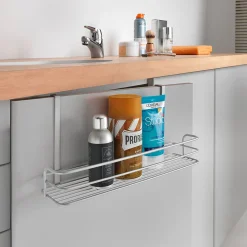 Corbeille salle de bain à suspendre grise Metaltex