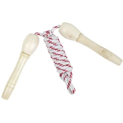 Corde à sauter avec poignées en bois