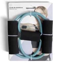 Corde de résistance fitness 1800mm bleu ou rouge