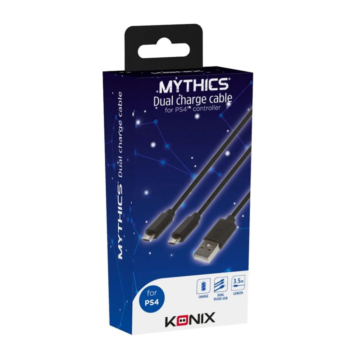 Cordon de charge double pour manette PS4