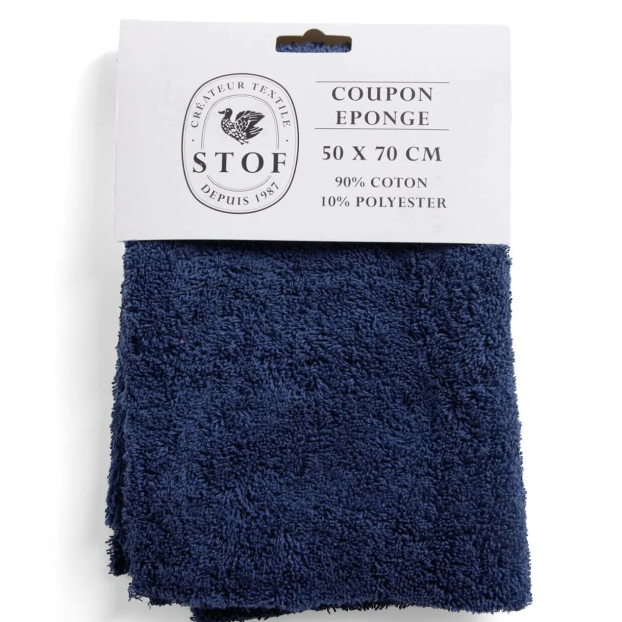 Coupon tissu coton 50x70cm bleu marine