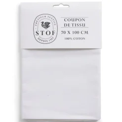Coupon tissu coton 70x100cm blanc