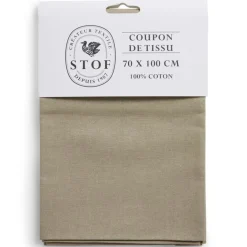 Coupon tissu coton 70x100cm brun