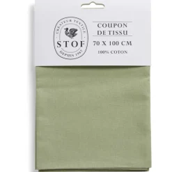 Coupon tissu coton 70x100cm vert