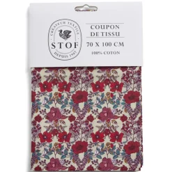 Coupon tissu imprimé Madison 70x100cm coton multicolore